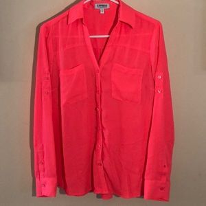 Express Portofino Shirt bright neon pink